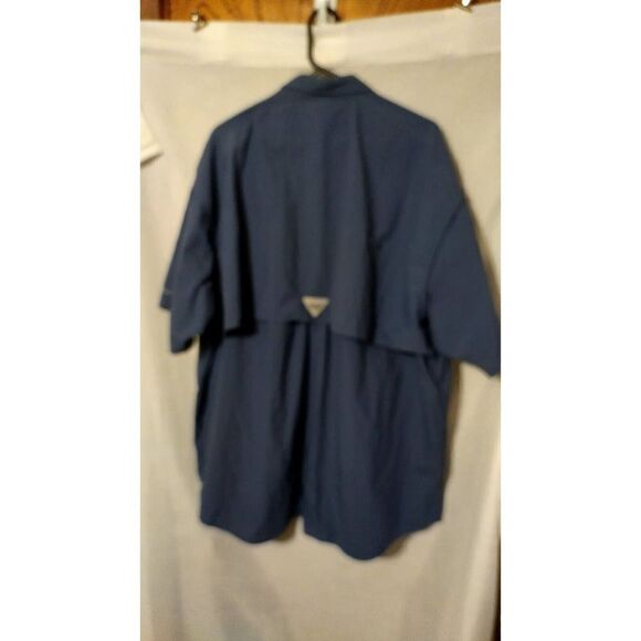 Columbia Men's PFG Short Sleeve Blue Size 2XL Omnishield Button Down Outdoors - Picture 5 of 5